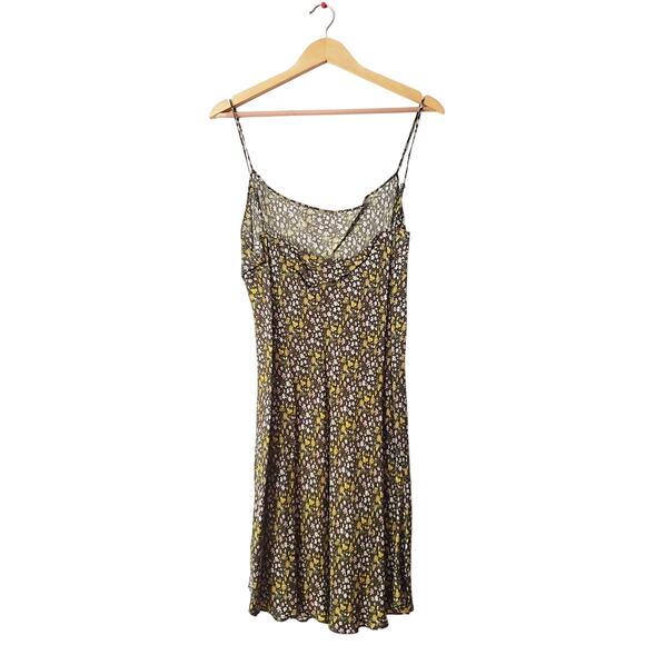 J. Crew Floral Print Satin Slip Dress Green Size 14 - Picture 4 of 8
